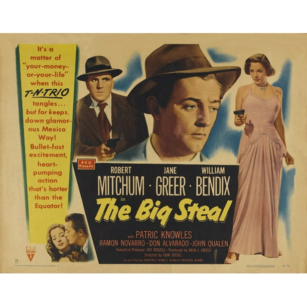 The Big steal Robert Mitchum vintage movie poster print